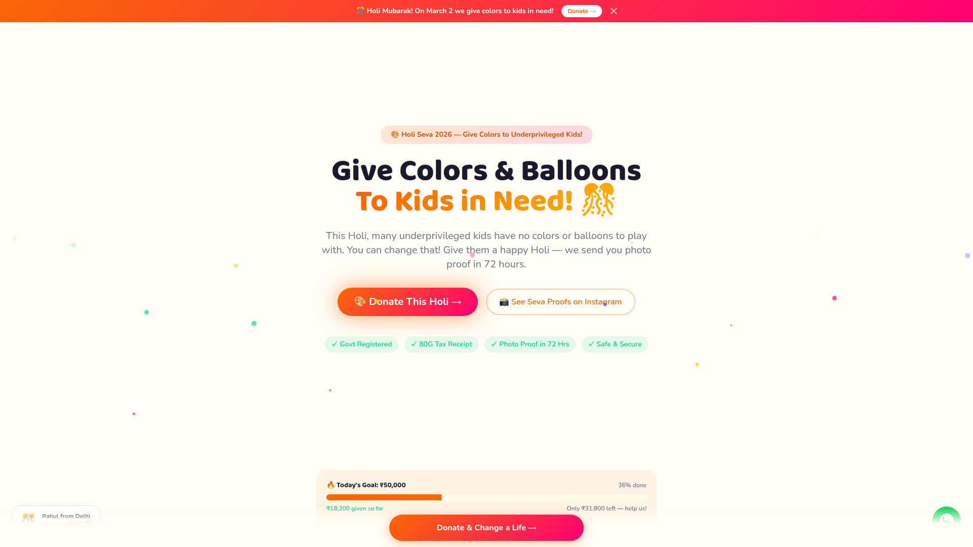Holi Seva preview